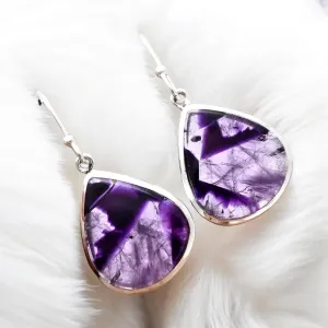 Super 23 Amethyst Auralite 23 Solid 925 Sterling Silver Earrings
