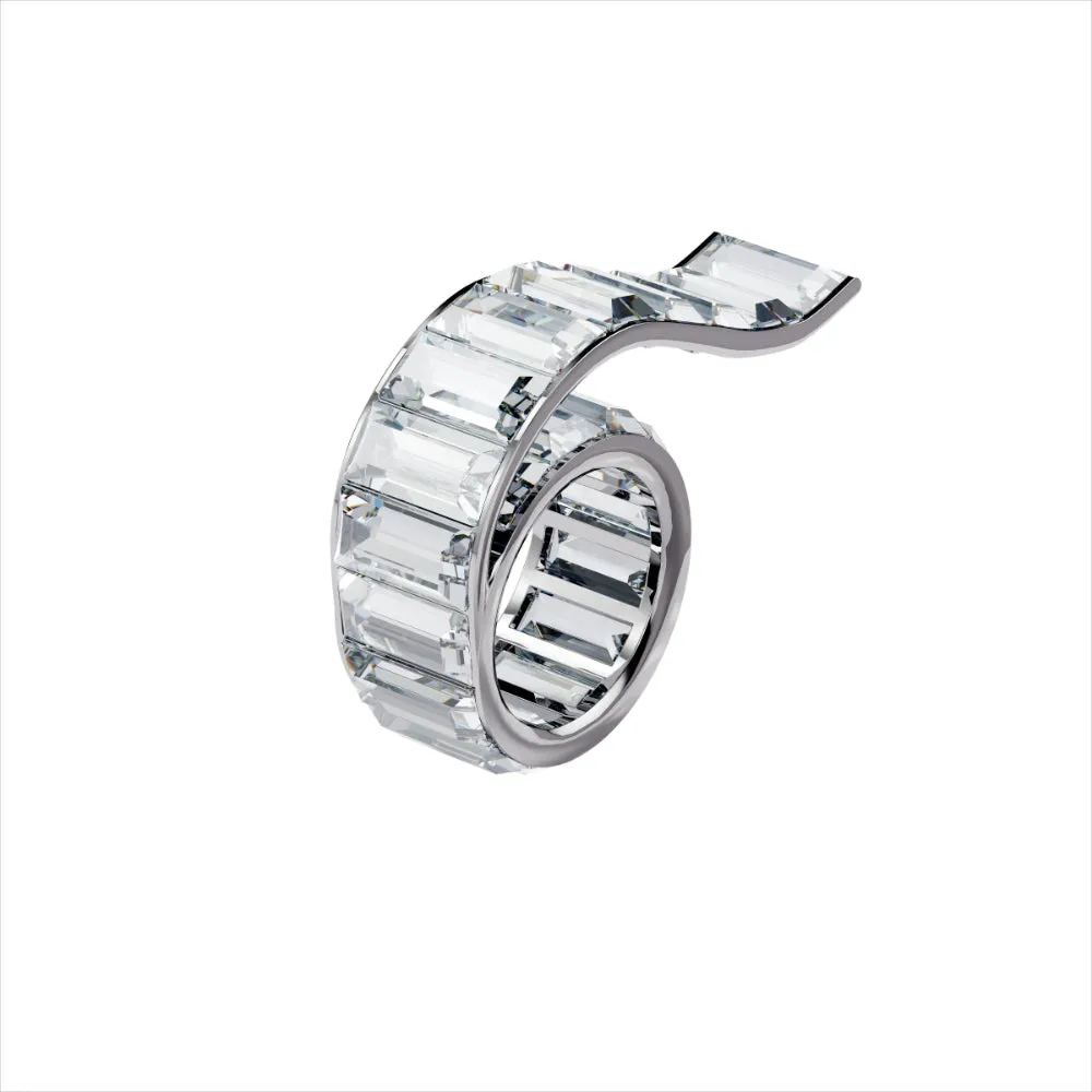 Swarovski Matrix Ring White, Rhodium Plated