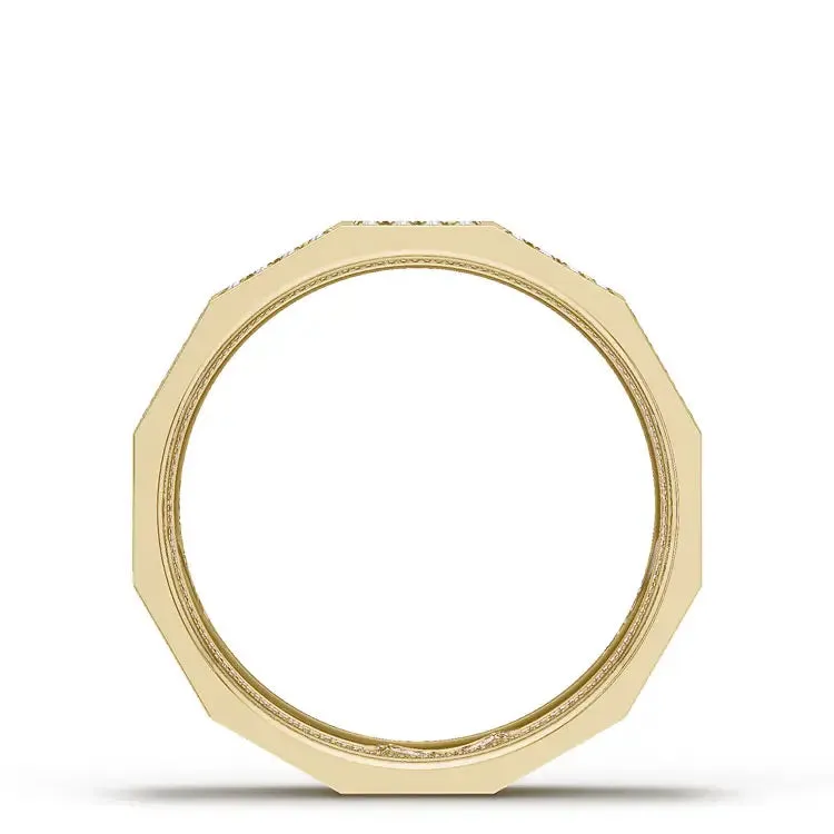 Tacori Diamond Faceted Full Coverage 6mm Wedding Band in High Polish 1526YDLG