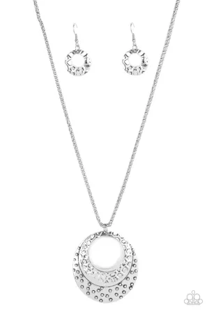 Texture Trio Silver Paparazzi Necklace