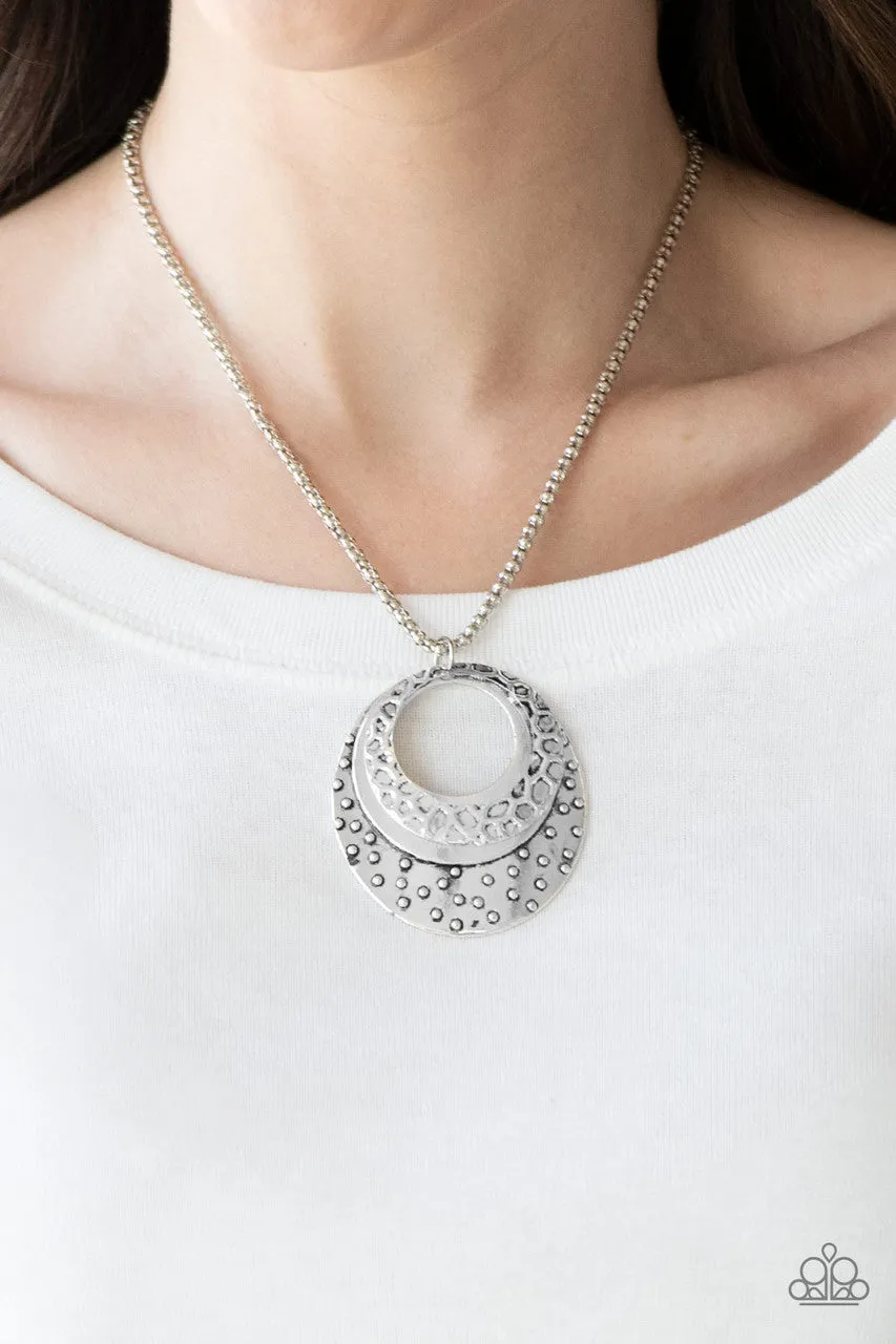 Texture Trio Silver Paparazzi Necklace