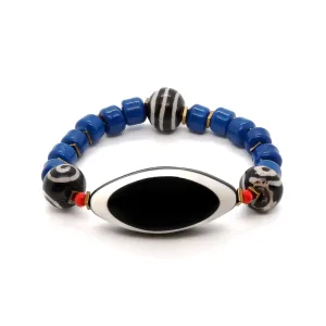 Third Eye Chunky Blue Tibetan Beaded Bracelet