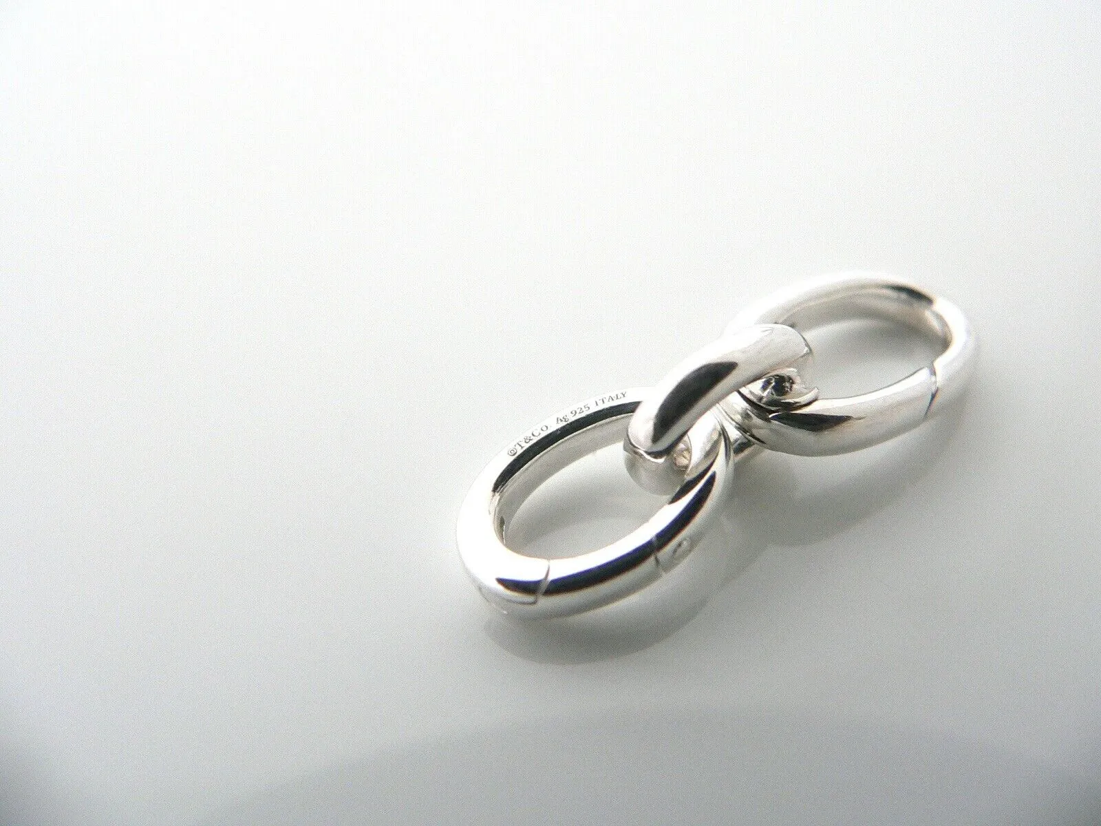 Tiffany & Co Sterling Silver Bracelet Necklace Link Oval Clasp 1 Inch Extender