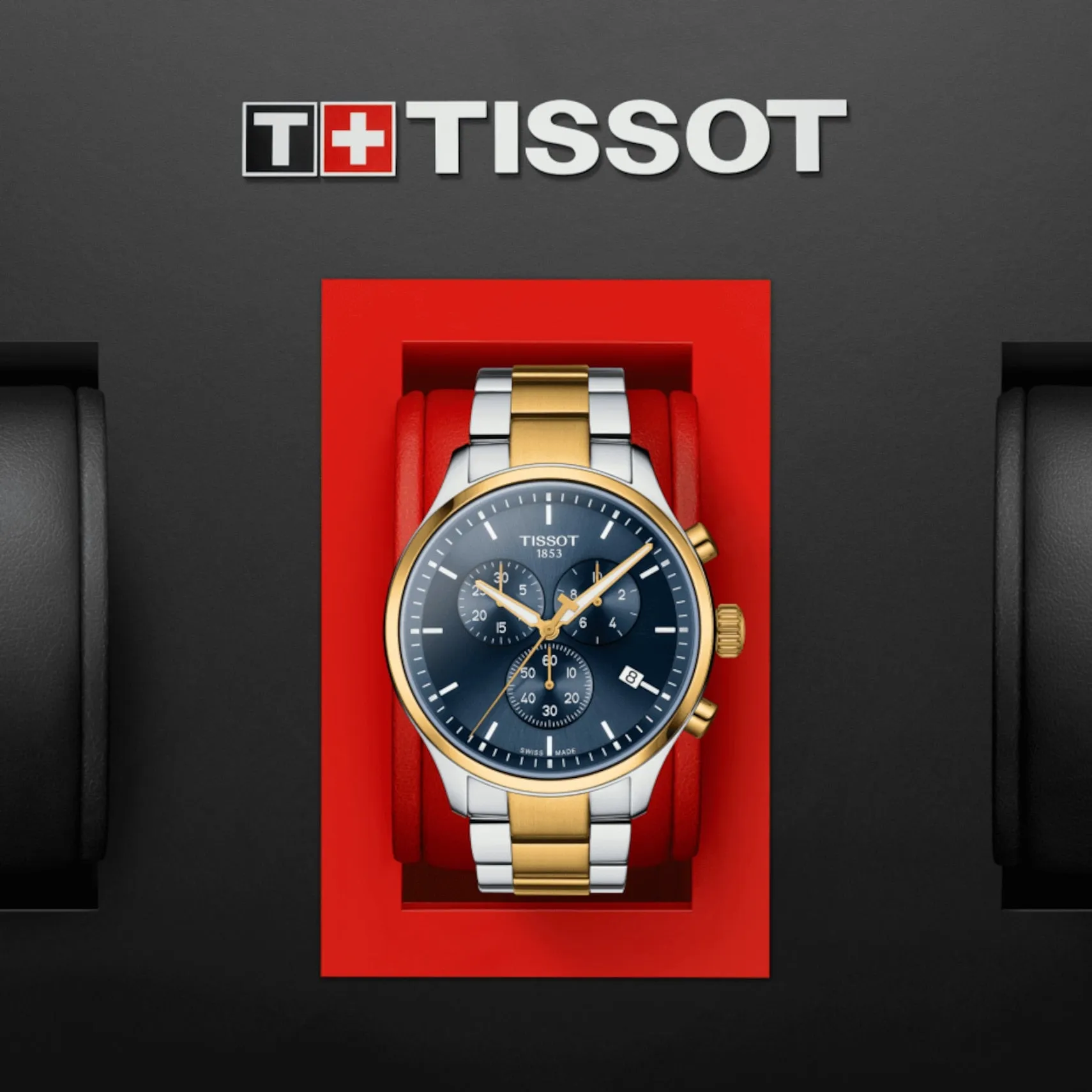 TISSOT CHRONO XL CLASSIC BLUE 2 TONES BRACELET