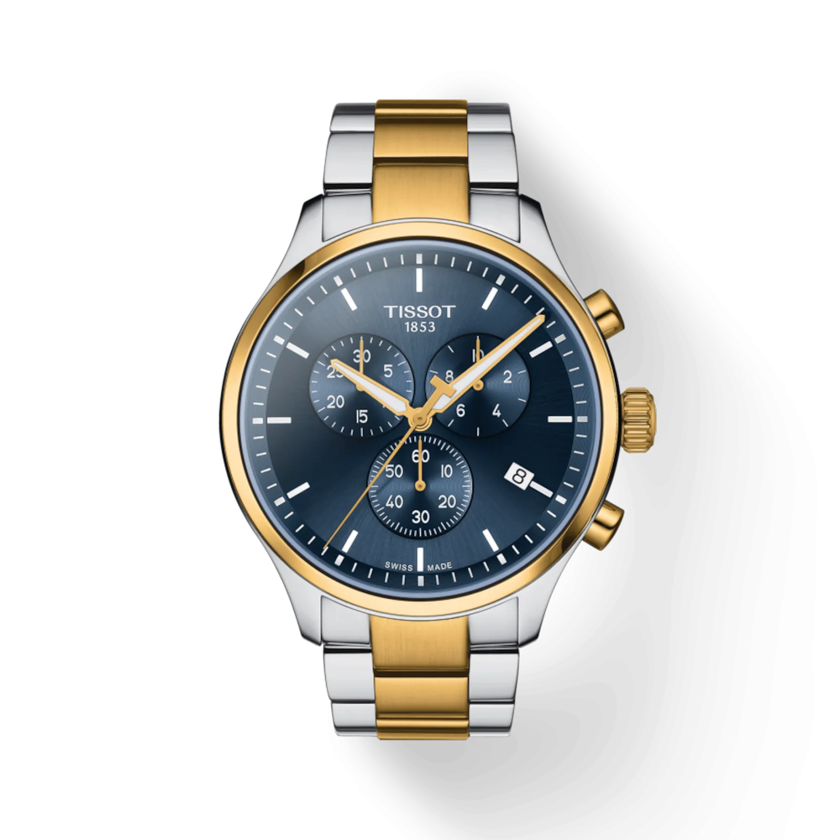 TISSOT CHRONO XL CLASSIC BLUE 2 TONES BRACELET