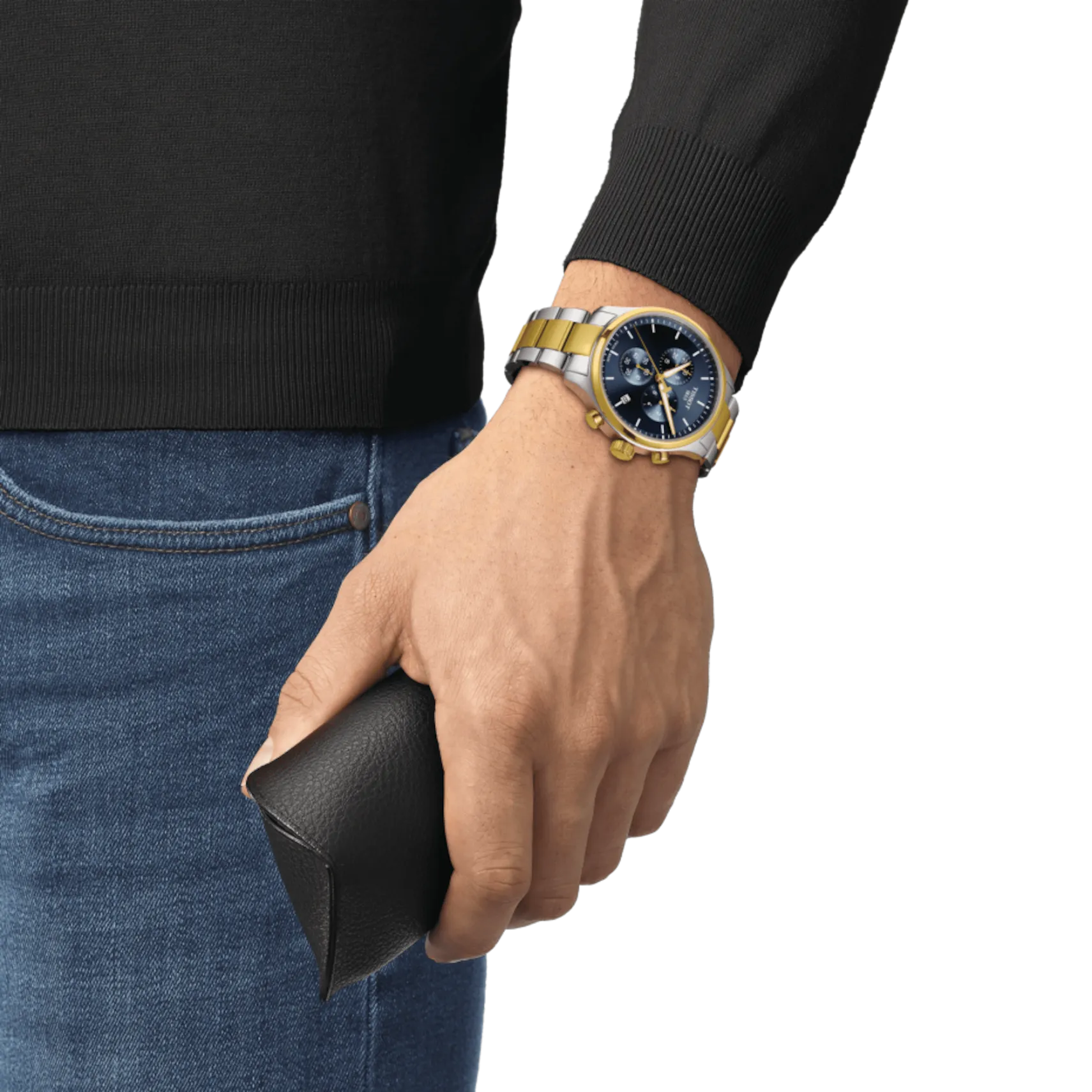 TISSOT CHRONO XL CLASSIC BLUE 2 TONES BRACELET