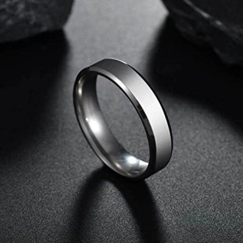 Titanium Steel Men's Wedding Black, Silver & Gold Wedding Bands