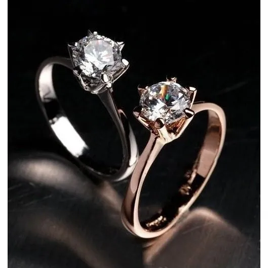 TracysWing Genuine Austria Crystal  18KRGP gold Color Rings