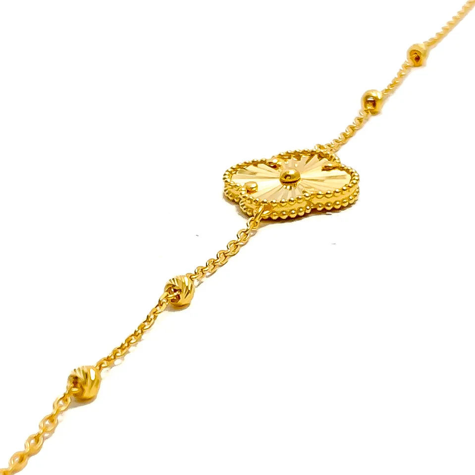 Trendy Ethereal 21k Gold Bracelet