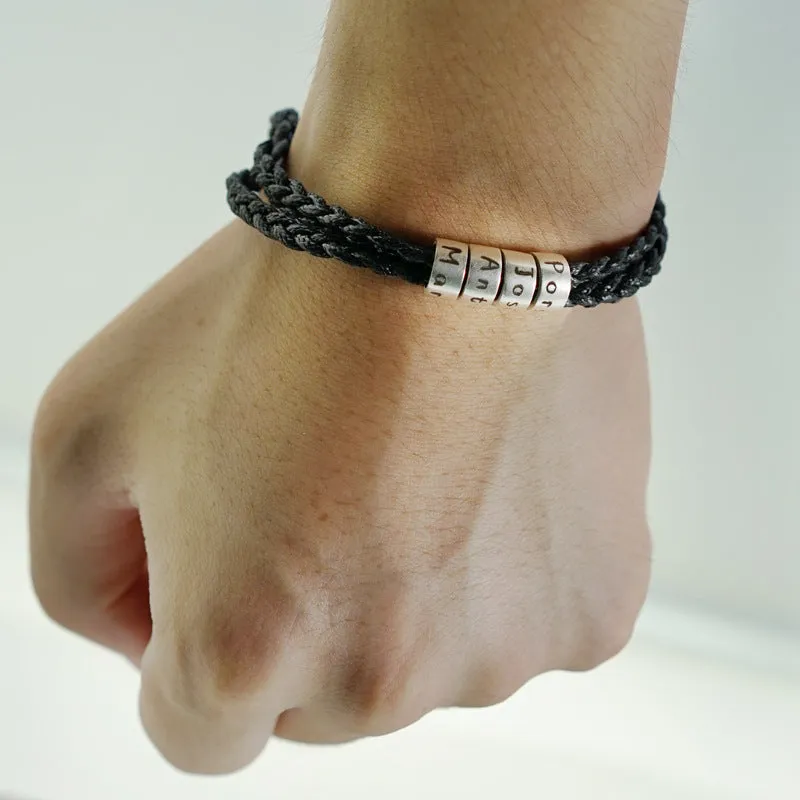 Trendy Personality Multi-Layer Braided Customizable Name Design Versatile Bracelet