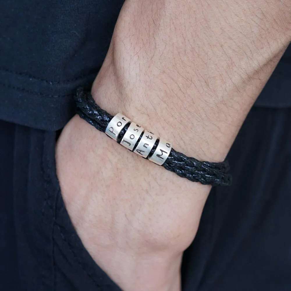 Trendy Personality Multi-Layer Braided Customizable Name Design Versatile Bracelet