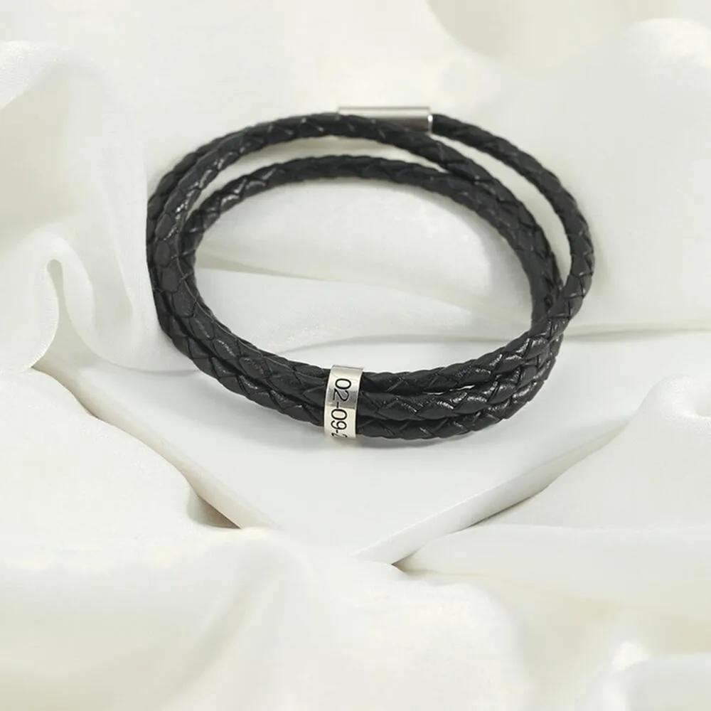Trendy Personality Multi-Layer Braided Customizable Name Design Versatile Bracelet
