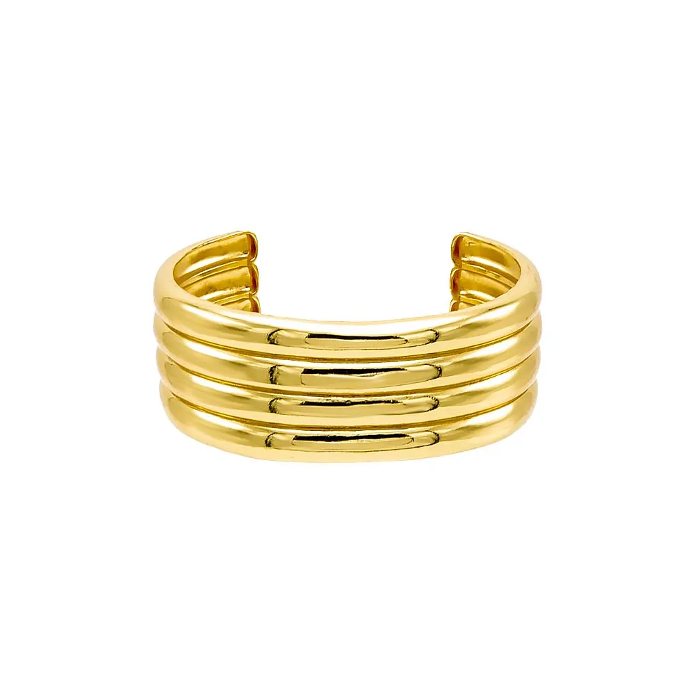 Triple Solid Hollow Bangle Bracelet