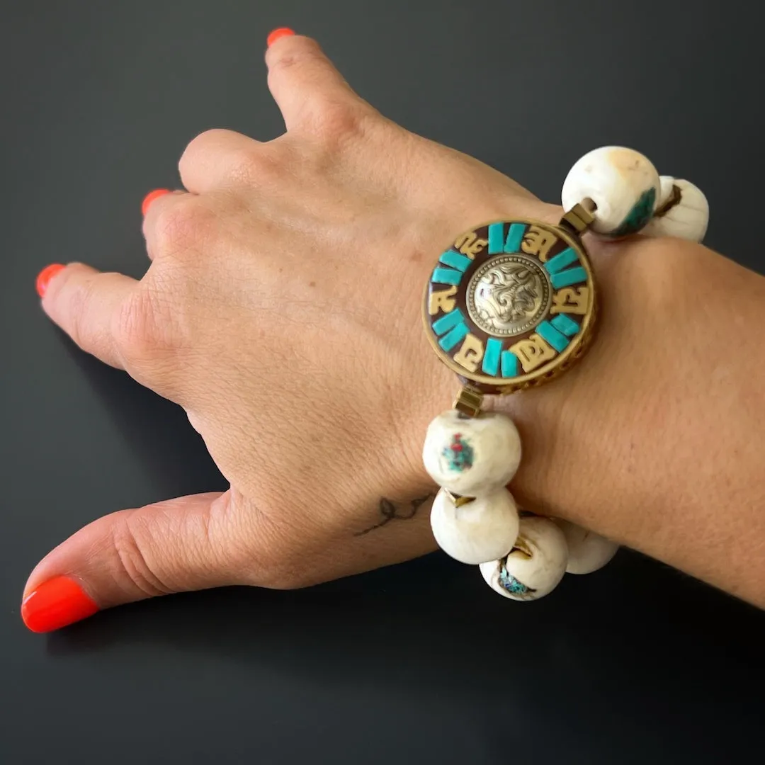 True Love Nepal Beaded Mantra Bracelet