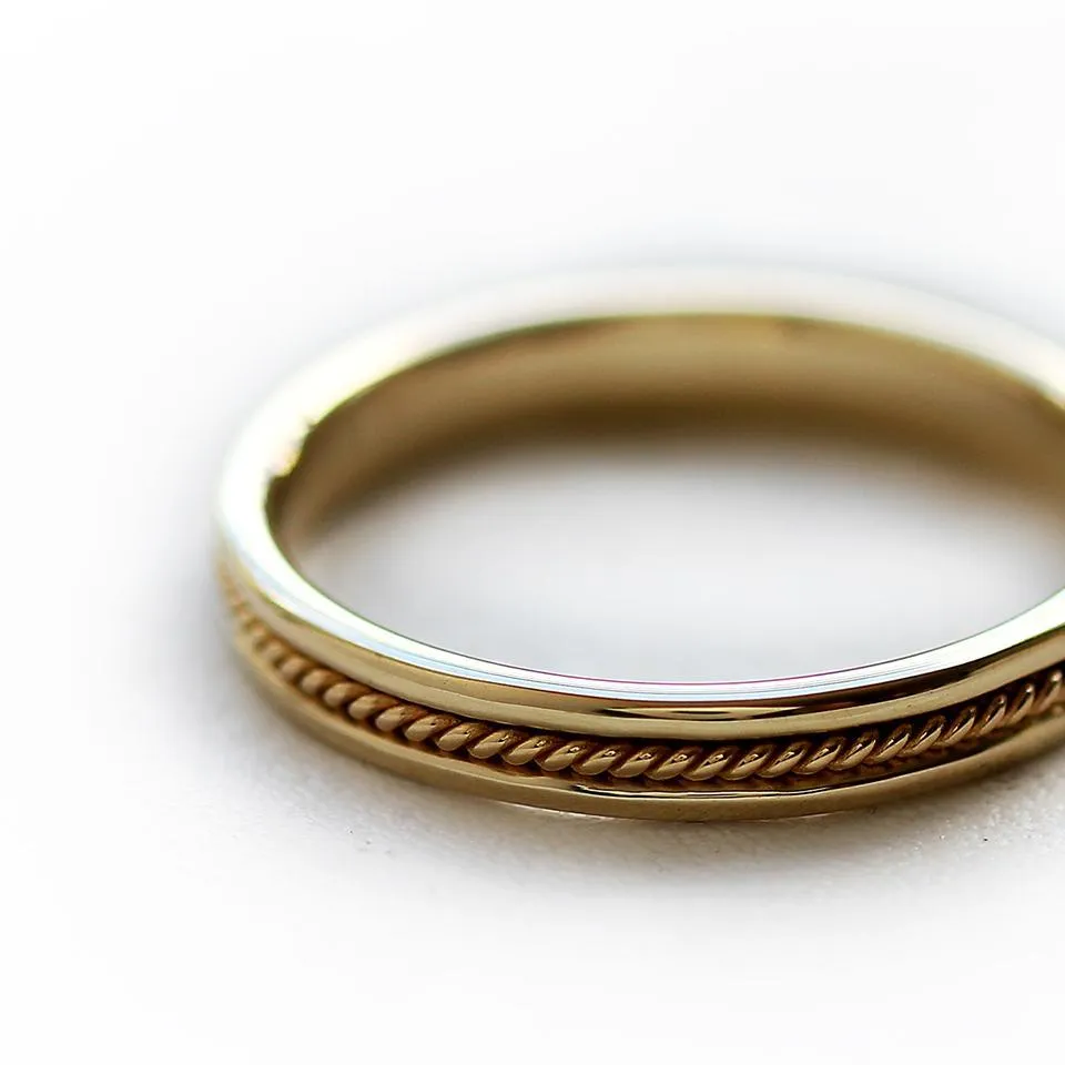 Twist- male wedding bands