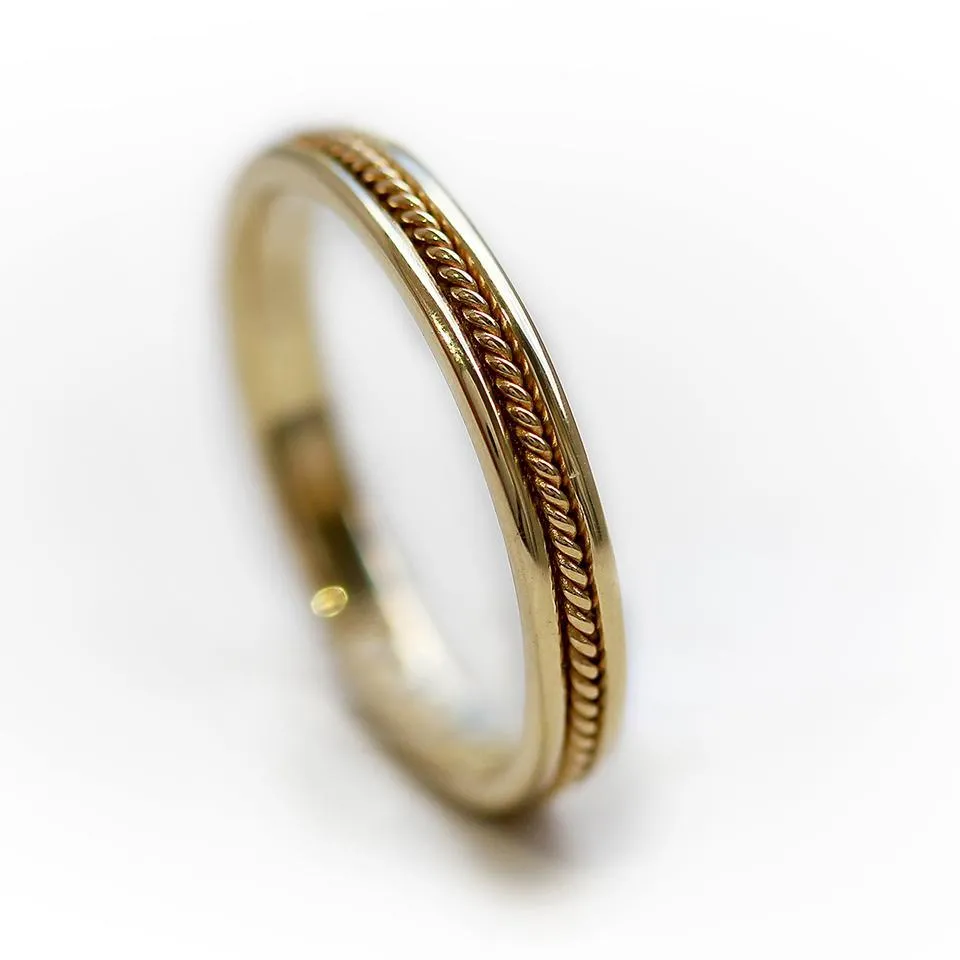Twist- male wedding bands