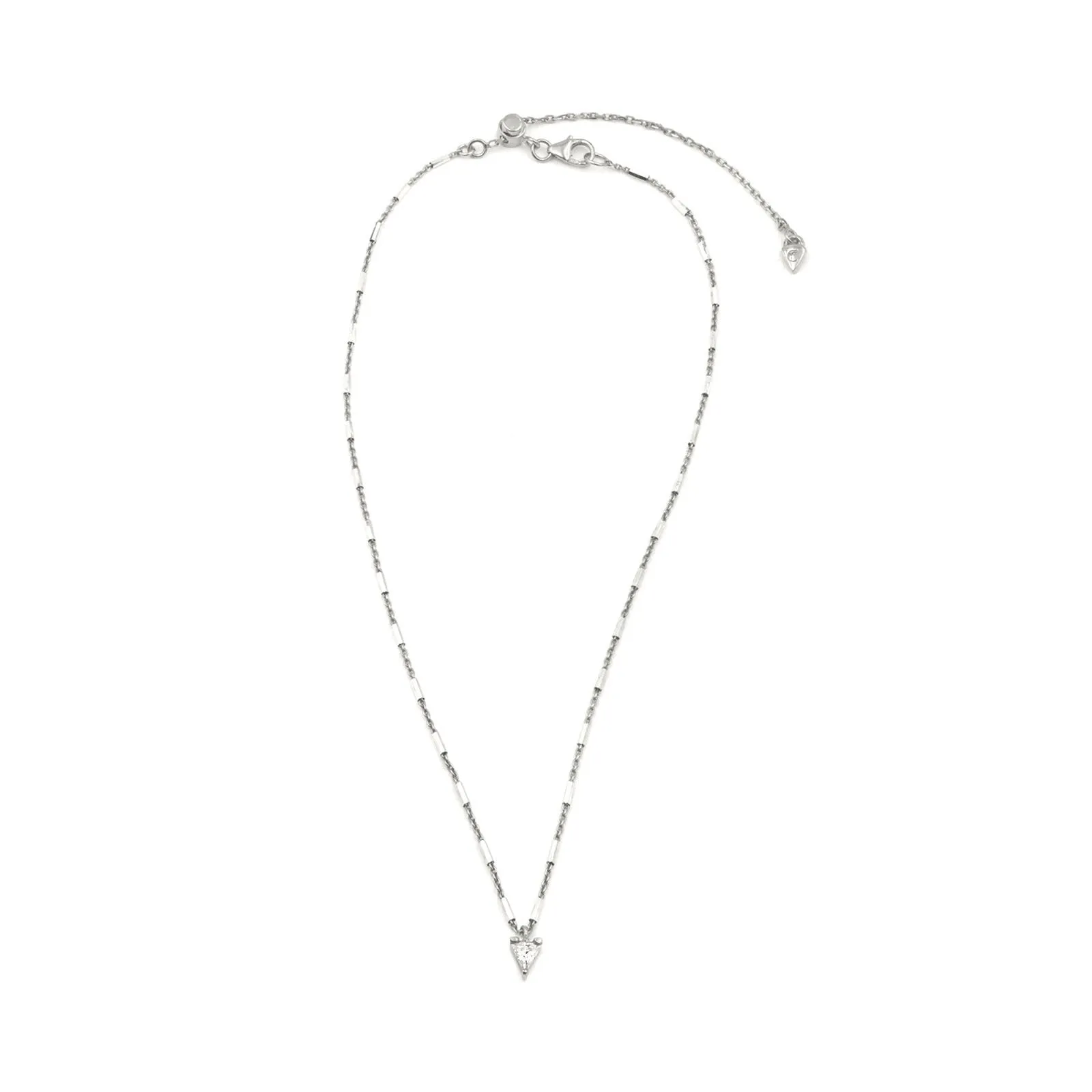 Two-Tone Trillion Charm Necklace