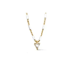 Two-Tone Trillion Charm Necklace