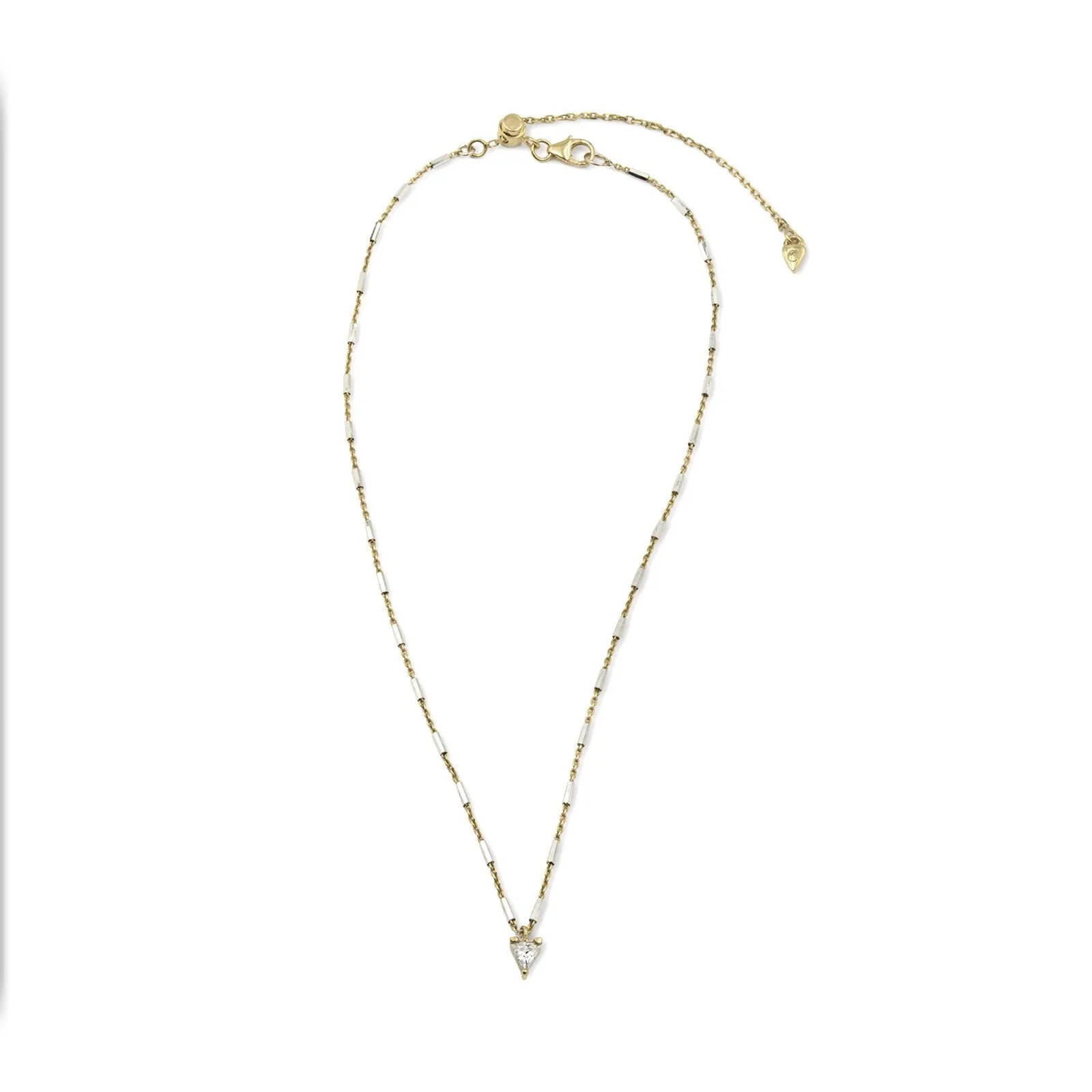 Two-Tone Trillion Charm Necklace