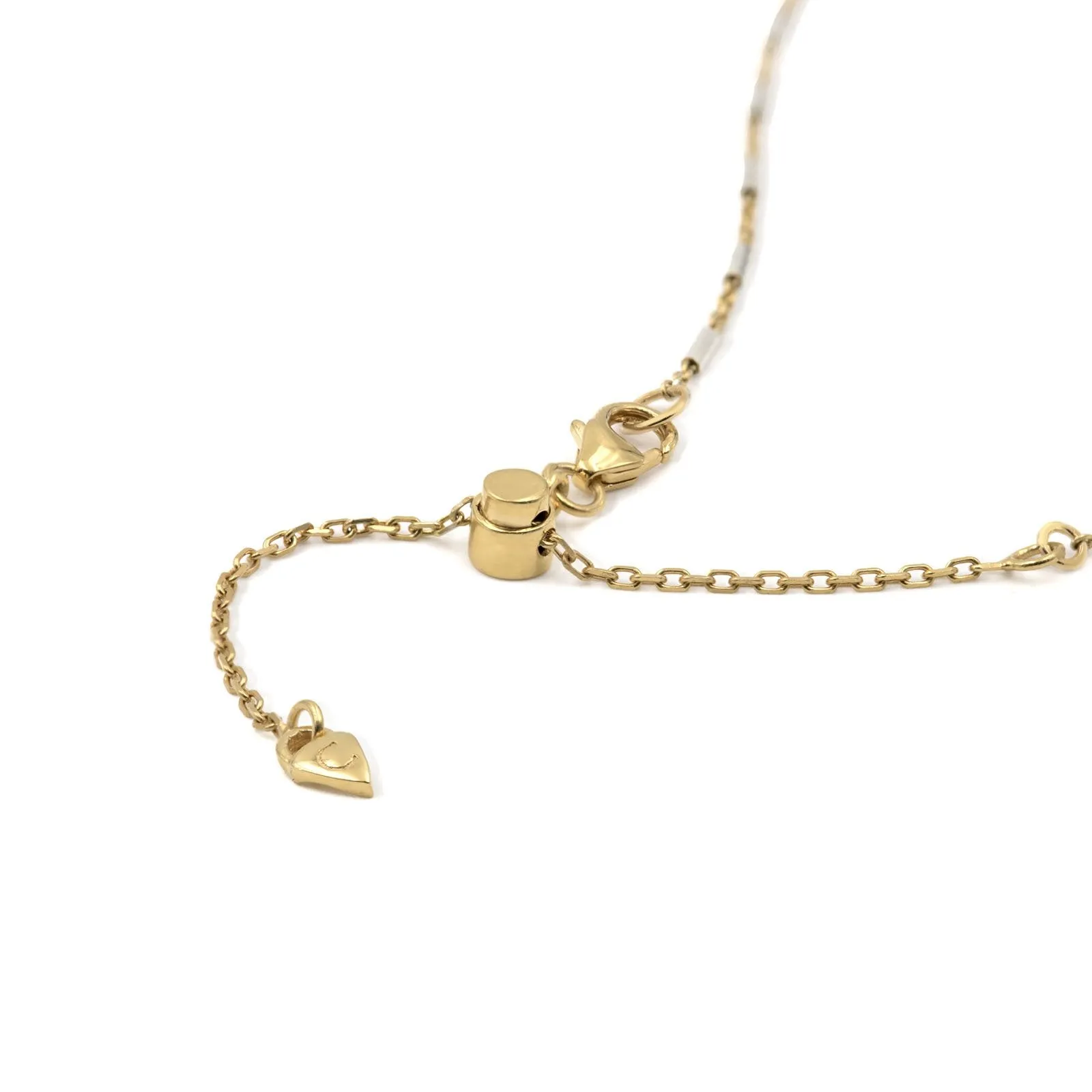 Two-Tone Trillion Charm Necklace