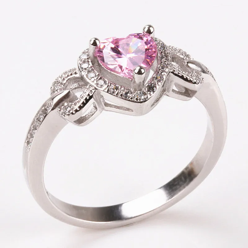Unique Bridal Heart Engagement Ring For Women Wedding Jewellery