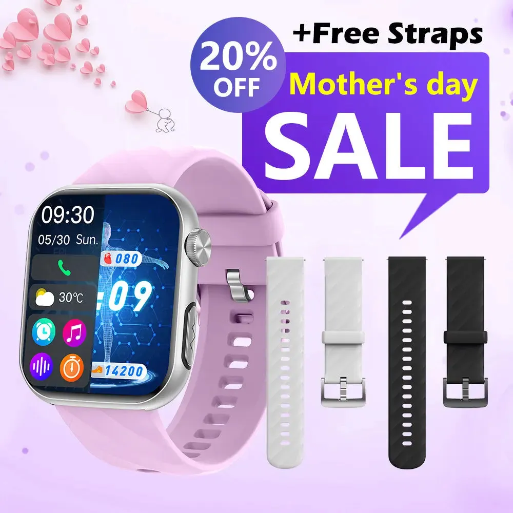 Upgrade FitVII® GT5 PRO MAX Smartwatch with HR BP BG ECG SPO2 TEMP  Stress monitoring   Free Strap Gift🎁