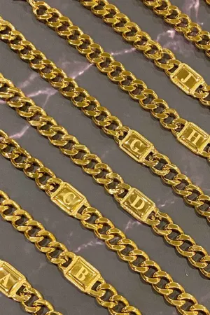 Uptown Chain Initial Bracelet