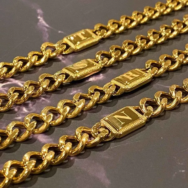 Uptown Chain Initial Bracelet