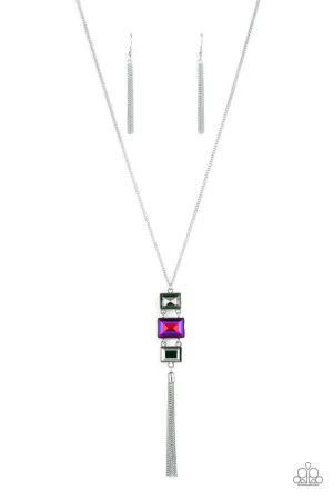 Uptown Totem Pink Paparazzi Tassel Necklace