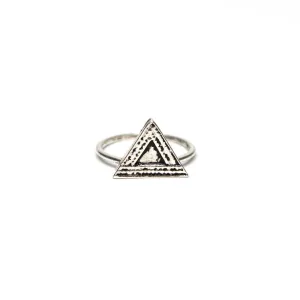 Vanessa Mooney The Realms Triangle Ring in Silver