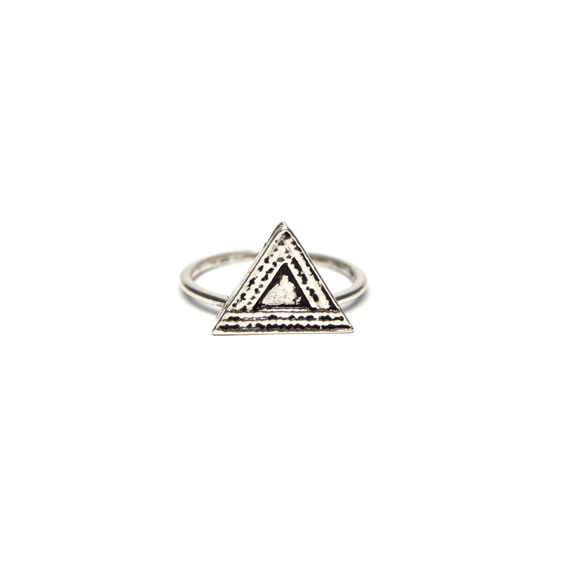 Vanessa Mooney The Realms Triangle Ring in Silver