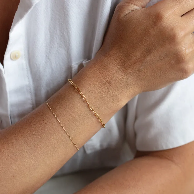 Vermeil Paperclip Bracelet