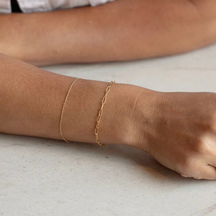 Vermeil Paperclip Bracelet