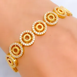 Vibrant Ethereal 22k Gold CZ Bracelet