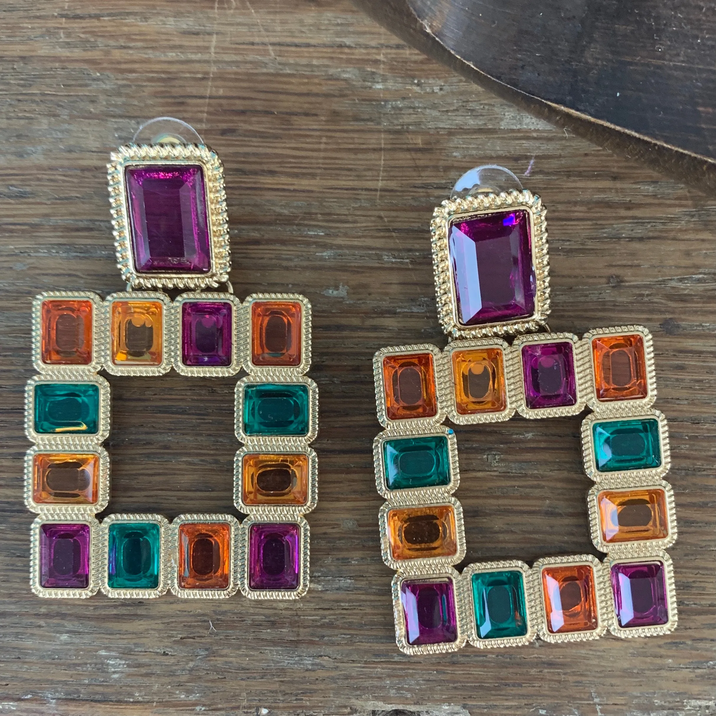 Vibrant fall color earrings