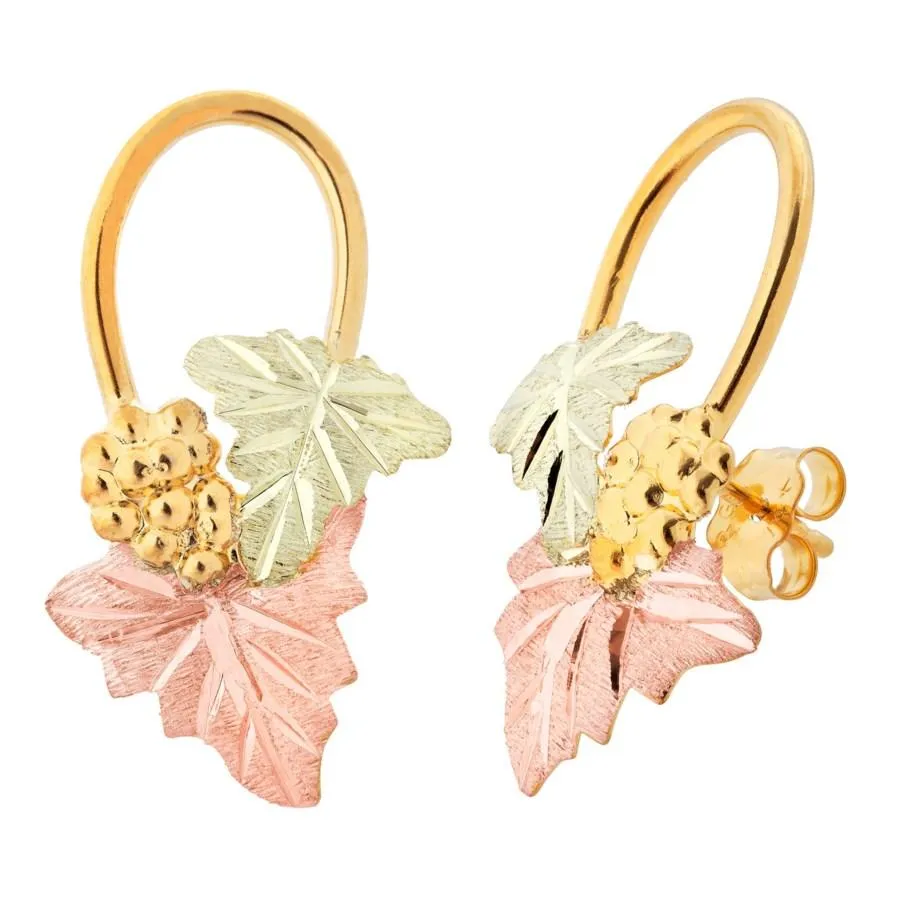 Vibrant Grapes III - Black Hills Gold Earrings