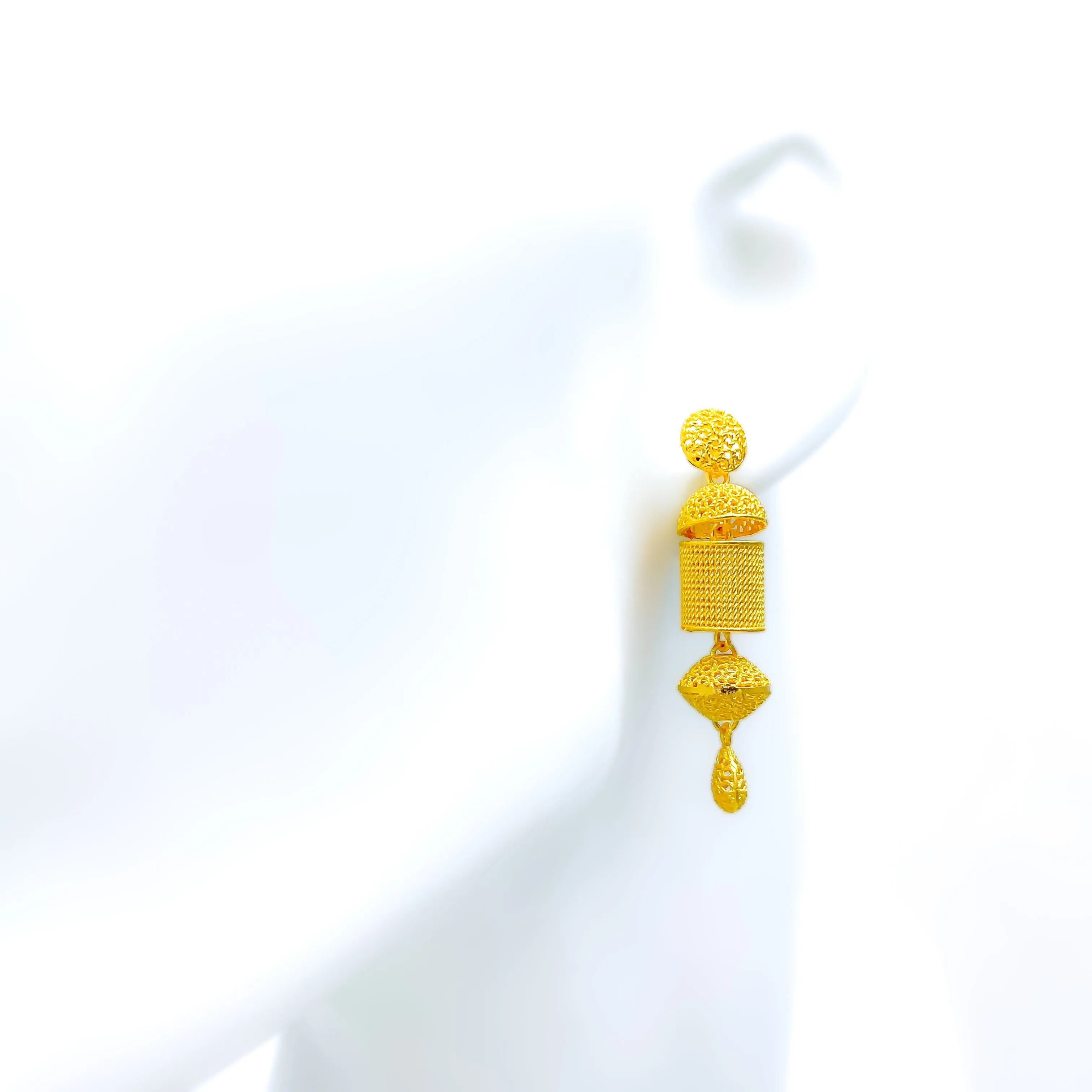 Vibrant Jazzy 22k Gold Earrings