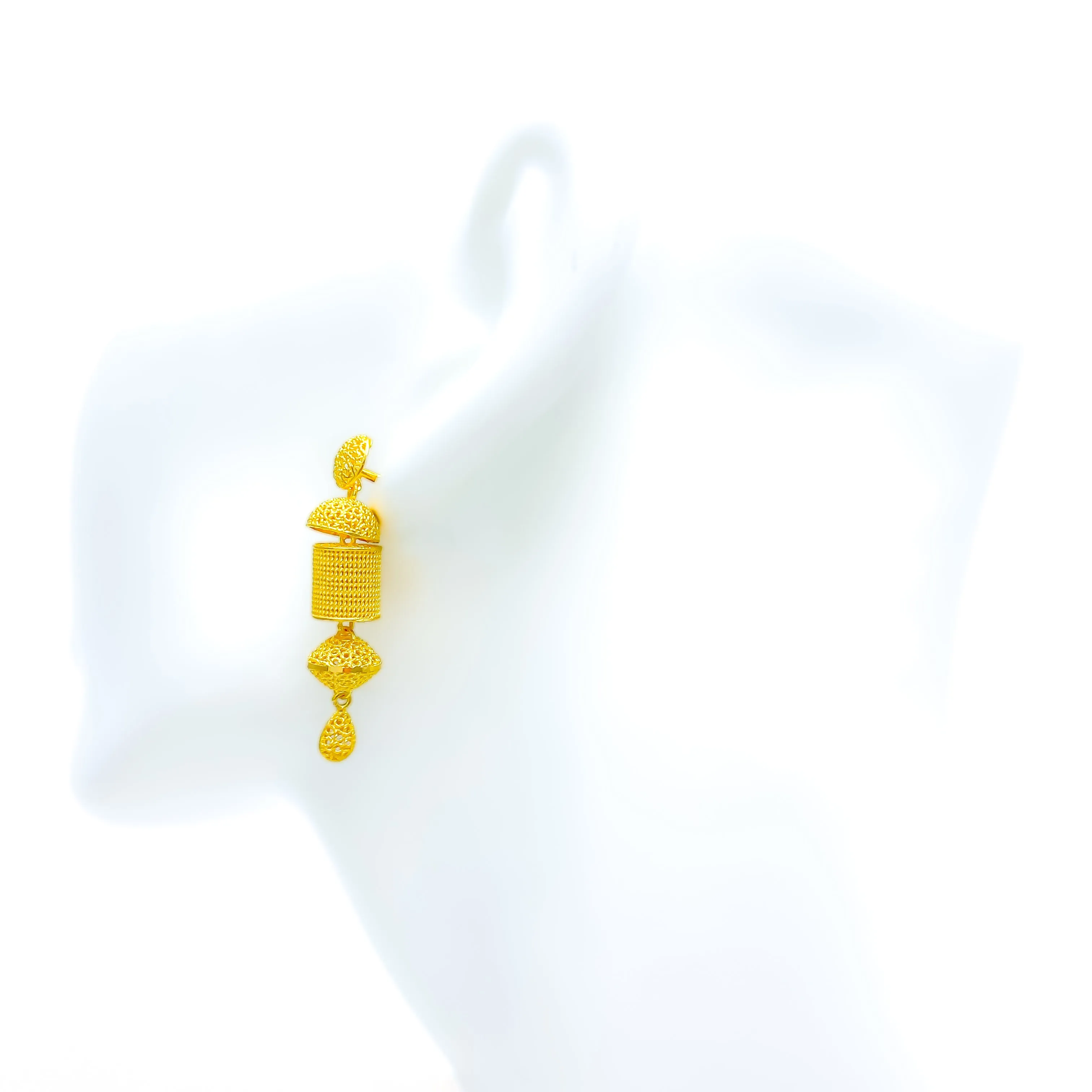 Vibrant Jazzy 22k Gold Earrings