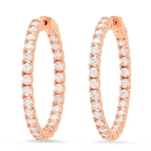 VIBRANT MEDIUM ROUND HOOPS, ROSE GOLD