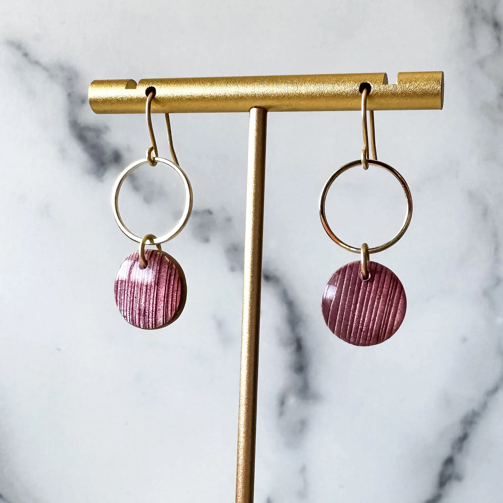 Vibrant Pink Clay Statement Earrings
