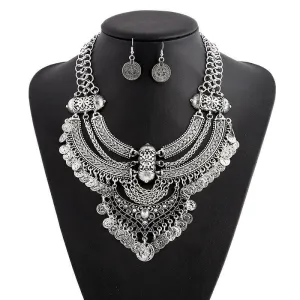 Vintage Bohemian Ethnic Maxi Statement Necklace