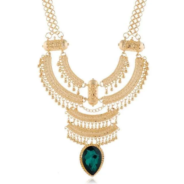 Vintage Bohemian Ethnic Maxi Statement Necklace
