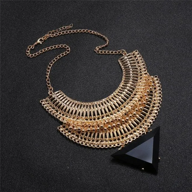 Vintage Bohemian Ethnic Maxi Statement Necklace