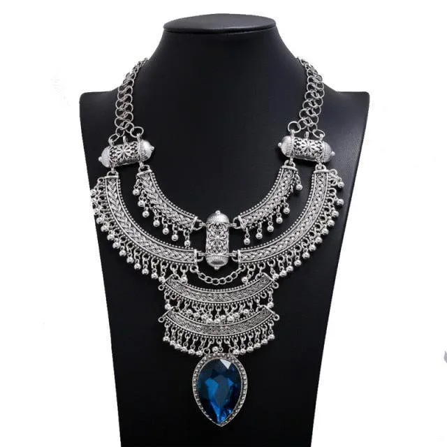 Vintage Bohemian Ethnic Maxi Statement Necklace