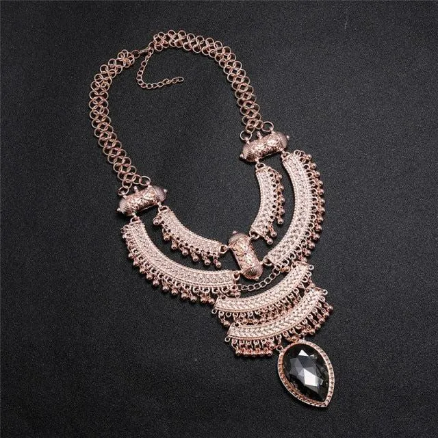 Vintage Bohemian Ethnic Maxi Statement Necklace