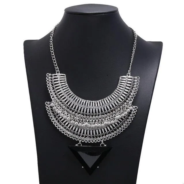 Vintage Bohemian Ethnic Maxi Statement Necklace