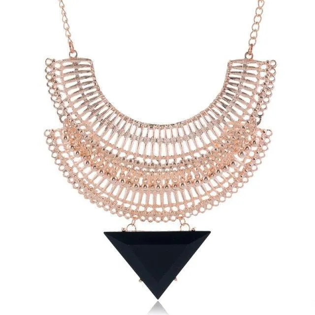 Vintage Bohemian Ethnic Maxi Statement Necklace
