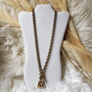 Vintage - Gold Pendant Chain Necklace