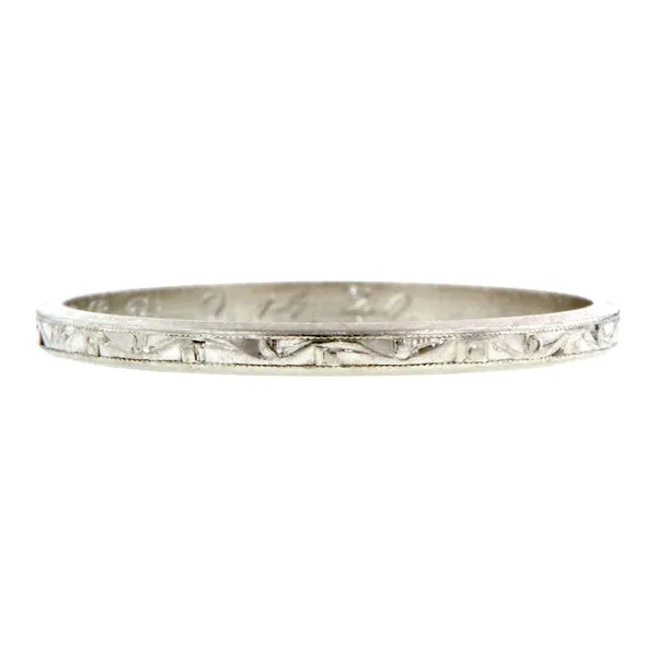 Vintage Patterned Wedding Band