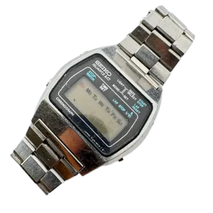 Vintage Seiko A128-5010 Men's Digital LED Wristwatch Japan Stainless Steel